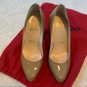 Christian louboutin heel camel size 35.5